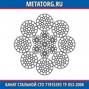 Канат стальной 39 мм СТО 71915393 ТУ 053-2008